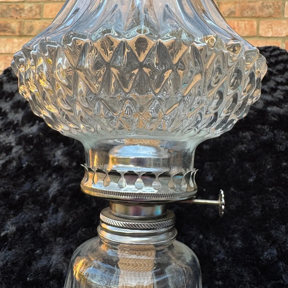 💖 Lamplight Farms NEW Elegant Clear Glass Lamp